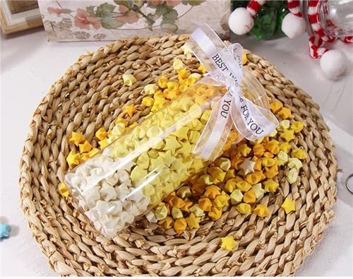 2160 Sheets Origami Star Paper 4 Yellow Color Strips Double Sided Lucky Star Decoration Folding Paper for DIY Hand Art Crafts, Teaching Supplies (Yellow-2160 sheets) - Image 5