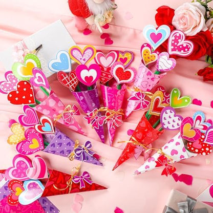 Motipuns 48 Set Graduation Flower Bouquet Craft Kit DIY Flower Paper Crafts Colorful Make Your Own Teachers Gifts for 2026 End of Year Last Day of School Gifts Handmade Project Home Activities - Image 2