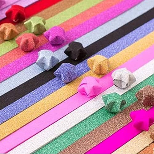 Origami Stars Papers Package DIY Paper Glitter Origami Stars, 400 Sheets, 20 Colors (20 Glitter Colors) - Image 3
