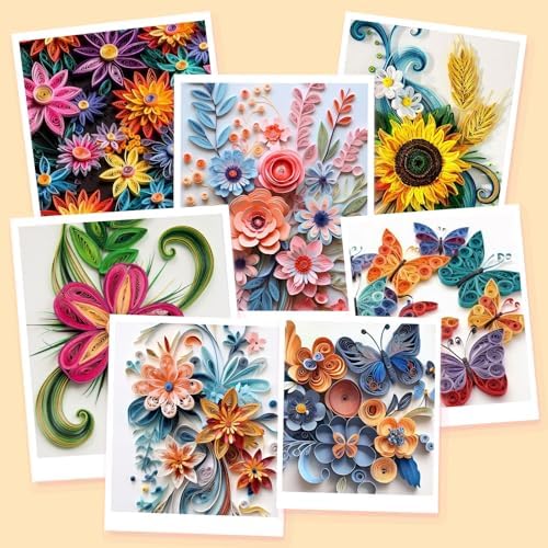 900 Pcs Quilling Paper Strips, 42 Colors, 5 mm x 39 cm, DIY Crafts - Image 5