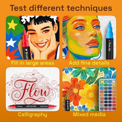 ARTISTRO Dual-Tip Acrylic Paint Marker Pens for Drawing - Image 5