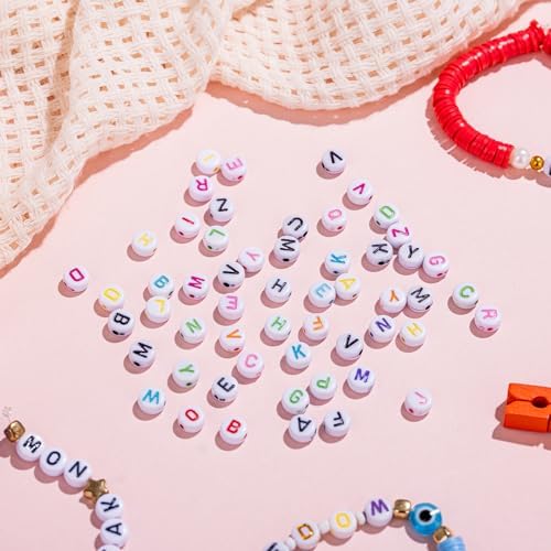 Goldwise Friendship Bracelet Kit - 4 Boxes, 48 Colors Clay & 4mm Seed Beads, Letter Beads, Charms for Jewelry & Bracelet Making for Gifts & Parties - Image 5