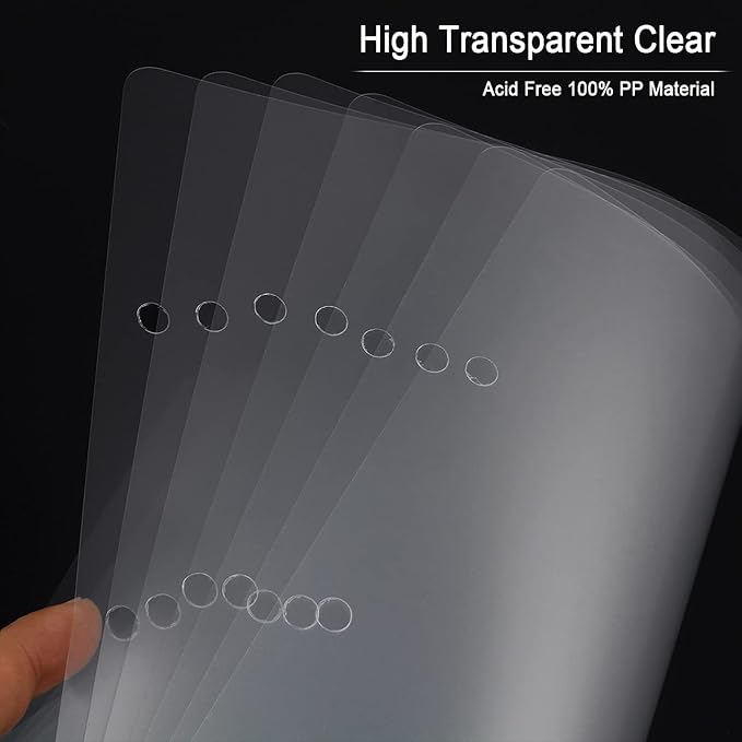 ADVcer 30 Sheets 9.84 x 10.24" Clear Insert Page Protectors Film - Exclusive Customized (NOT Pocket Non-adhesive) Acid Free Flexible Photo Sheet Divider, ONLY match ADVcer 10x10 Photo Album Scrapbooks