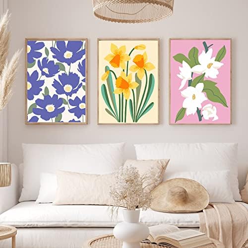 cupmod Flower Paint by Numbers for Adults Kids Beginners,Easy Acrylic Paint by Number Kits on Canvas Without Frame,Oil Painting Kits Present for Home Wall Decor 9.8x13.7inch - Image 2