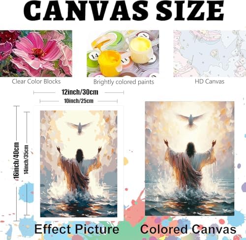 BAWKENTON Jesus Paint by Numbers for Adults and Kids - Image 3