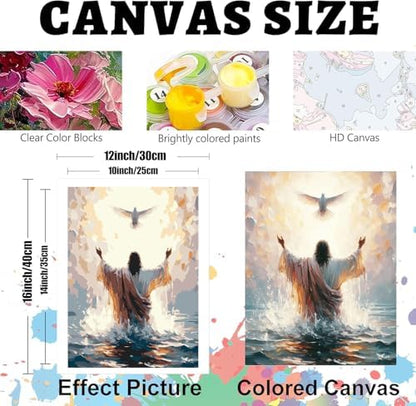BAWKENTON Jesus Paint by Numbers for Adults and Kids - Image 3