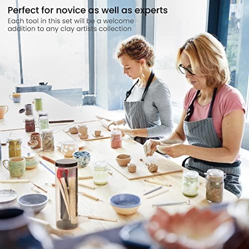 ARTEZA Pottery and Sculpting Tools, 22-Piece Set for Modeling and Carving - Image 6