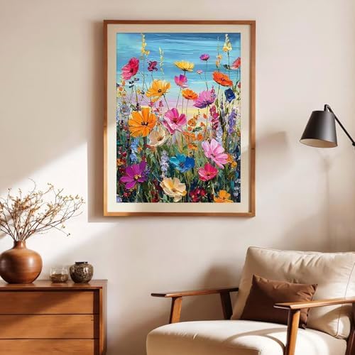 PHANTASYART Wild Flowers Paint by Numbers Kit for Adults 16x20inch - Image 4