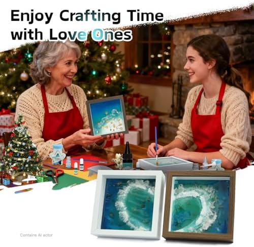 iLAND Crafts For Adults Women Teen Girls Ocean Beach UV Resin Kit for beginners Arts and Crafts for adults Resin Art Project DIY Sea Crafting Making Set Unique Artist Woman Gifts on Christmas Romantic - Image 4