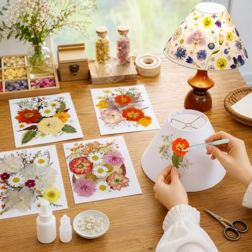 Resiner Dried Flowers for Crafts, 100Pcs Vintage Pressed Flowers - Image 3