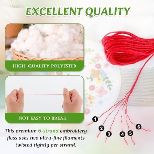 LOVIMAG Embroidery Thread 180pcs Friendship Bracelet String Floss Kit Yarn - Image 4