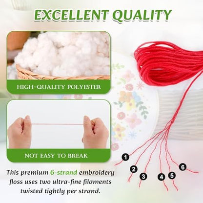 LOVIMAG Embroidery Thread 180pcs Friendship Bracelet String Floss Kit Yarn - Image 4