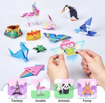 GAMENOTE Origami Kit for Kids Ages 8-12, 72 Fantasy Projects, 180 Sheets - Image 7