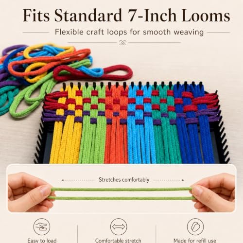 daheypong Weaving Loom Loops Refill for 7-Inch Traditional Potholder Loom - Image 2