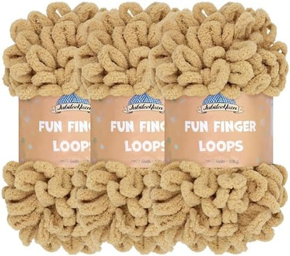 JubileeYarn Fun Finger Loops Yarn - Lark - 3 Skeins by BambooMN