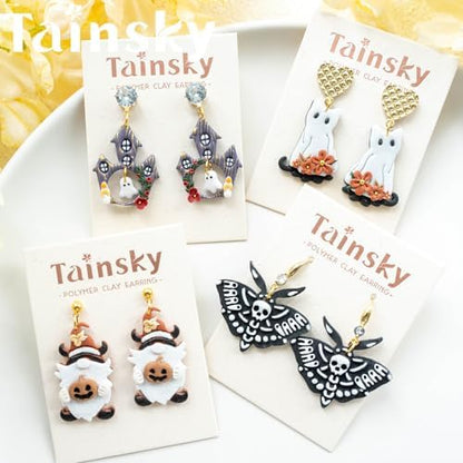 Tainsky Halloween Clay Cutters - 22 Shapes for Polymer Clay Cutters for Earrings（C） - Image 5