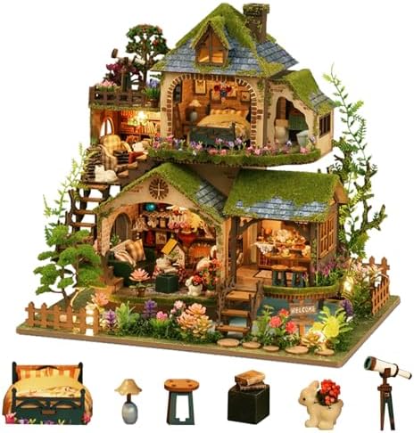 YSWOOD WORLD DIY Miniature House Kit for Adults, Mini House Kit with LED by Unknown