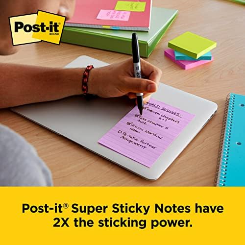 Scotch Post-it Brand Essentials Pack, Back to School and Office Supplies, Includes Super Sticky Notes, Flags, Magic & Super Hold Tape & Multi-Purpose Scissors (Pack of 4) - Image 3