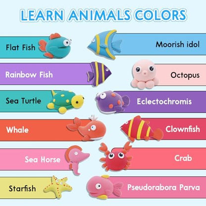 Air Dry Clay Kit for Kids -12 Marine Animals‌ Theme Colored Clay Sculpting kit, Ultra Light DIY Model Magic Clay with Sculpting Tools and Tutorials, Soft & Non-Sticky, Arts and Crafts Gift for Kids - Image 2