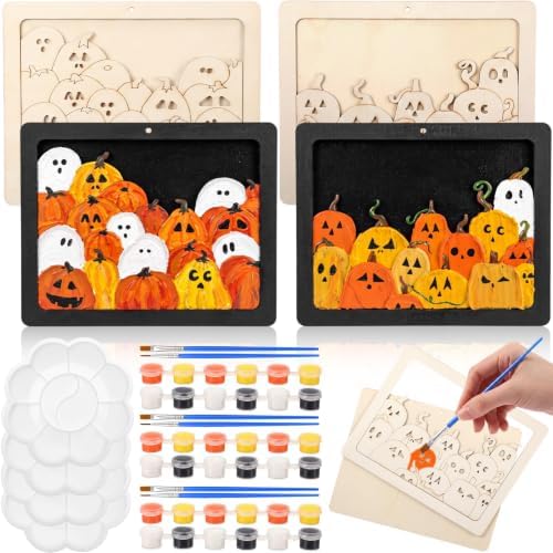 Weysat 4 Pcs Large Wood Halloween Frames by Weysat