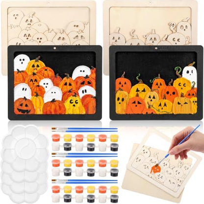 Weysat 4 Pcs Large Wood Halloween Frames by Weysat