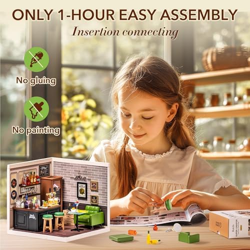 Super Creator-Mini Blocks Model Building Set for Adults, Miniature Plastic House Kit Super Store-Building Blocks Toys for Teens 8-12, DIY Crafts/Hobbies for Teens&Adults (Leisurely Cheers Bar) - Image 4