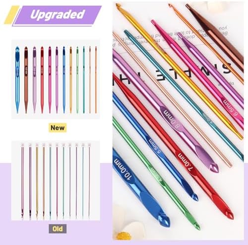 Coopay Tunisian Crochet Hooks Set with 4 Cables, Long Crochet Hooks - Image 5