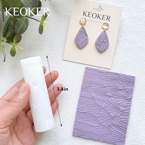 KEOKER Polymer Clay Texture Roller - 3PCS Boho Set for Making Earrings, Like Texture Sheets, Great with Clay Cutters - Image 4