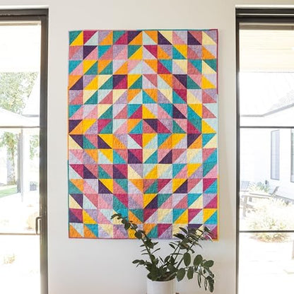 Connecting Threads Triangle Lap Throw Quilt Sewing Kit for Beginners by ConnectingThreads