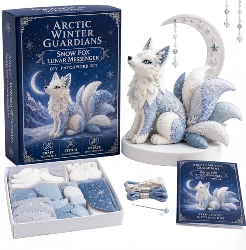 Arctic Winter Guardians DIY Patchwork Kit, Felt Arctic Winter Guardians Sewing Craft Kit, 3D Patchwork Fantasy Creature, DIY Plush Animal Sewing Kit, Handmade Craft Gift for Beginners (#A) by Unknown