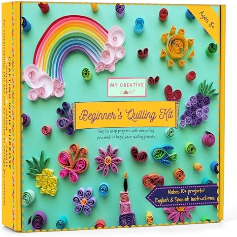 MY CREATIVE CAMP Beginner's Quilling Kit + Cherry Blossom Quilling Kit Bundle - Image 2