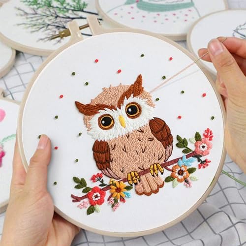 Louise Maelys Cute Owl Embroidery Kit for Beginners Animal DIY - Image 3