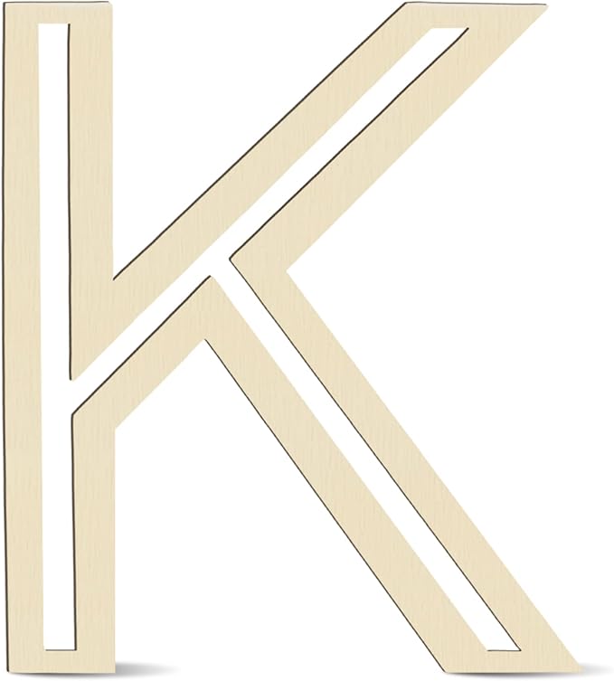 Large Wooden Letters 14 inch for Wall Decor Crafts Big Wood Letter K 1/5 Inch Thick Unfinished Alphabet Cutouts Paintable Letters for DIY Wreath Home Party Wedding Baby Nursery Decorations (K)