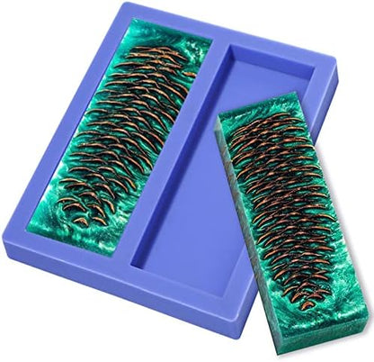 Kamehame Silicone Knife Scale Mold, Casting Resin Knife Handle Scales Mold, DIY Craft Making Supplies, Double Cavity by Kamehame