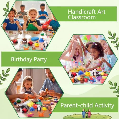 Air Dry Clay Bulk, Modeling Clay for Kids, 100 Pcs, Multicolored - Image 5