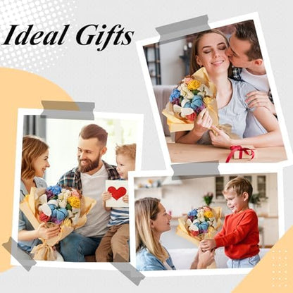 Noocro Crochet Kit Flower Bouquet, Rose, Lily Myosotis, Poppy, Tulip and Orchid with Video Tutorial and Detailed Instructions, Complete Kit Craft Supplies Holiday Gift (Flower Bouquet) - Image 7