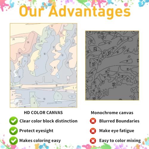 Mandun Landscape Paint by Numbers Kit for Adults, 16x20 inch - Image 6