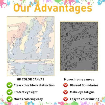 Mandun Landscape Paint by Numbers Kit for Adults, 16x20 inch - Image 6
