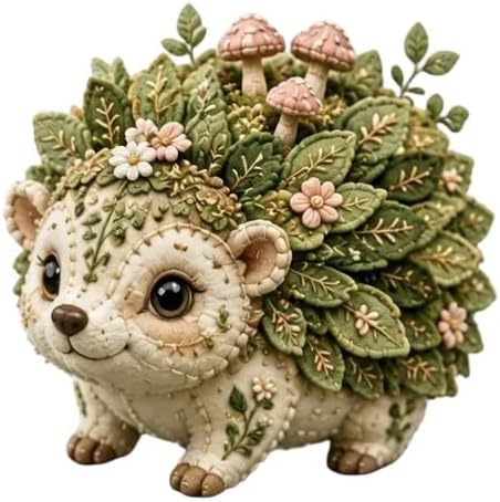Forest DIY Patchwork Kit, DIY Fabric Animal Craft Kit, Forest Guardians Sewing Kit with Fabric & Accessories, Doll Making Set, Handmade Decor Ornament Gift for Craft Lovers (Hedgehog) by Unknown