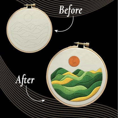 Unwynd Embroidery Kit Landscape for Adults and Beginners,Cross Stitch Craft - Image 3