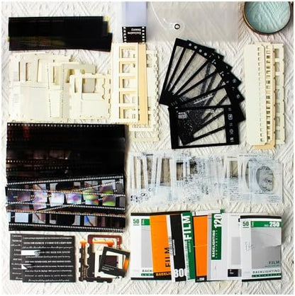 Diuhofart 94Pcs Scrapbooking Supplies Kit, Old Film Strips Photo Frames for Junk Journal Supplies, Scrap Booking Cutouts Papers Scrapbook Materials, Quote Stickers for Journaling, Collage by Diuhofart