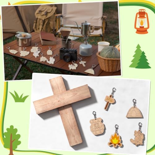 RattanView 24 Pcs Camp Craft Color Your Own Religious Camping Keychains - Image 6