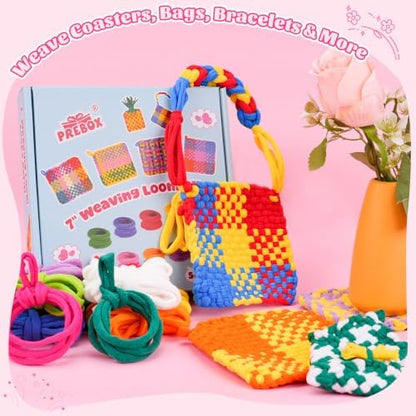 PREBOX Weaving Loom Loop Refill,7 Inch 500 Pcs in 10 Vibrant Colors, Potholder Loops, Loom Refill Loops Craft for Kids - Image 4