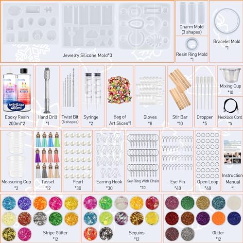 IGaiety Resin Jewelry Making Kit with Silicone Molds, 278PCS Starter Set - Image 2