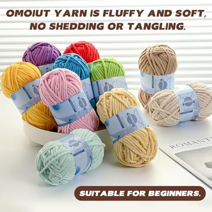 3 Pack Chunky Chenille Yarn for Crocheting, Baby Yarn for Crocheting Soft Blankets, Bulky Yarns for Crochet Amigurumi, 300g (223yds) Fluffy Velvet Yarns for Hand Knitting (3 Apricot) - Image 4
