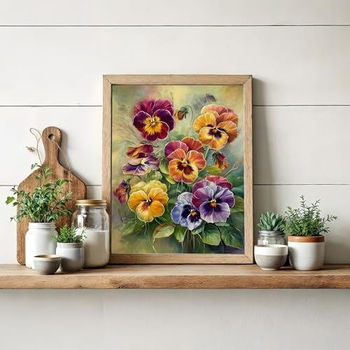 XSJDBYYQ Paint by Numbers Kit for Adults Beginner,Flower Oil Painting Kit Adult Paint by Number Kits on Canvas, Paint by Easy Acrylic Painting Home Wall Decor 16X20 Inch - Image 4