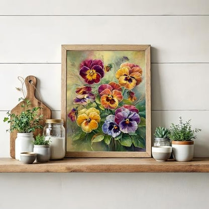 XSJDBYYQ Paint by Numbers Kit for Adults Beginner,Flower Oil Painting Kit Adult Paint by Number Kits on Canvas, Paint by Easy Acrylic Painting Home Wall Decor 16X20 Inch - Image 4