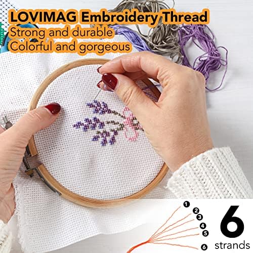 LOVIMAG Embroidery Thread 60pcs Friendship Bracelet String Floss Kit Yarn - Image 4
