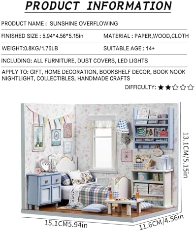 Spilay DIY Miniature House Kit for Adults, Miniature Dollhouse Building Kit - Image 2