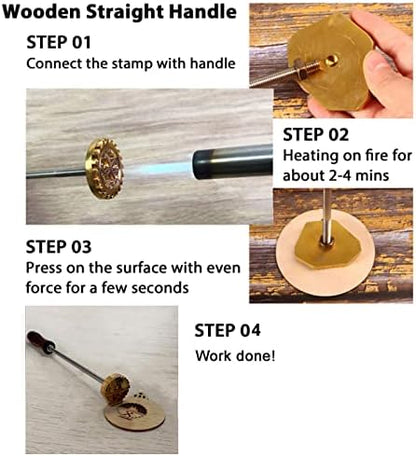 Custom Electric Wood Branding Iron, Personalized Burning Stamp Logo Design for Branding Iron Handcrafted Design (black walnut handle) - Image 4